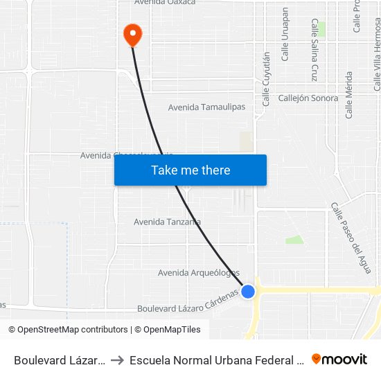 Boulevard Lázaro Cárdenas / Heróico Colegio Militar to Escuela Normal Urbana Federal De Educacion Preescolar Estefania Casta�Eda Y Nu�Ez De Caceres map