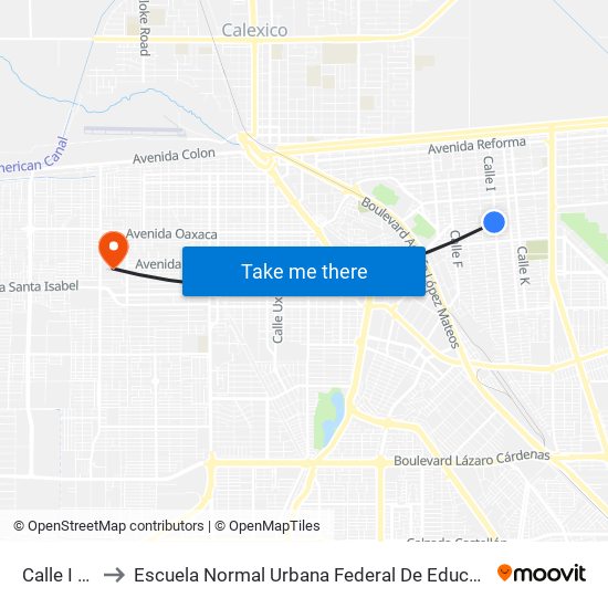 Calle I / Herreros Sur to Escuela Normal Urbana Federal De Educacion Preescolar Estefania Casta�Eda Y Nu�Ez De Caceres map