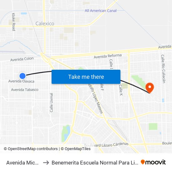 Avenida Michoacán / Mar De Cortez to Benemerita Escuela Normal Para Lic. En Educacion Preescolar Educadora Rosaura Zapata map