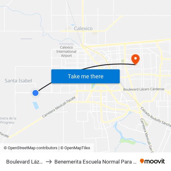 Boulevard Lázaro Cárdenas / San Ramón to Benemerita Escuela Normal Para Lic. En Educacion Preescolar Educadora Rosaura Zapata map