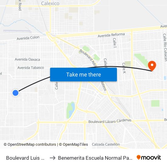 Boulevard Luis Álvarez / Avenida Checoslovaquia to Benemerita Escuela Normal Para Lic. En Educacion Preescolar Educadora Rosaura Zapata map