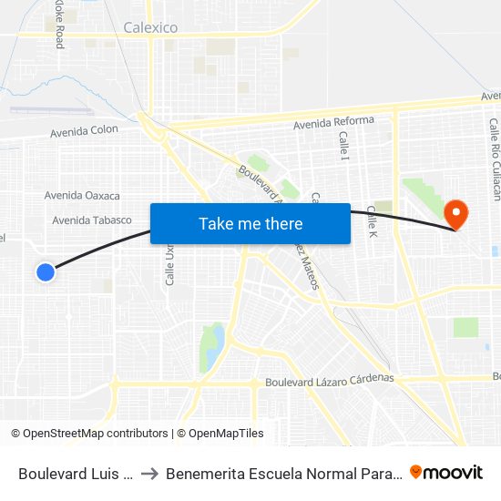 Boulevard Luis Álvarez / Avenida Revolución to Benemerita Escuela Normal Para Lic. En Educacion Preescolar Educadora Rosaura Zapata map