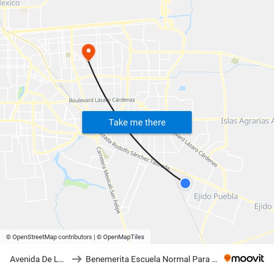 Avenida De Los Mosaicos / Chiquihuite to Benemerita Escuela Normal Para Lic. En Educacion Preescolar Educadora Rosaura Zapata map