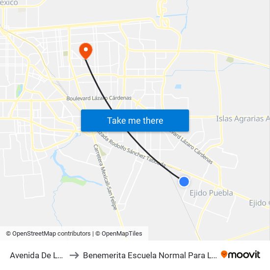 Avenida De Los Mosaicos / Del Cuero to Benemerita Escuela Normal Para Lic. En Educacion Preescolar Educadora Rosaura Zapata map