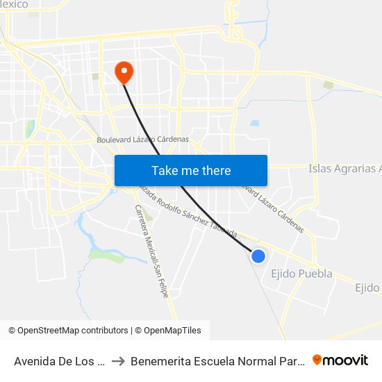 Avenida De Los Mosaicos / Avenida Chiquihuite to Benemerita Escuela Normal Para Lic. En Educacion Preescolar Educadora Rosaura Zapata map