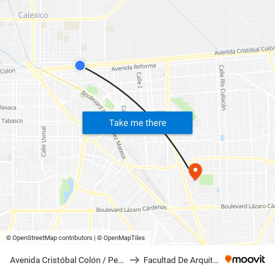 Avenida Cristóbal Colón / Pedro F. Pérez Y Ramírez to Facultad De Arquitectura Y Diseño map
