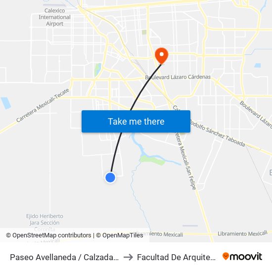 Paseo Avellaneda / Calzada De Los Monarcas to Facultad De Arquitectura Y Diseño map