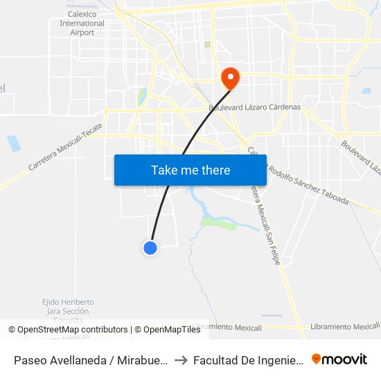 Paseo Avellaneda / Mirabueno to Facultad De Ingenieria map