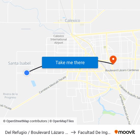 Del Refugio / Boulevard Lázaro Cárdenas to Facultad De Ingenieria map