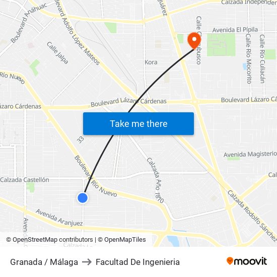 Granada / Málaga to Facultad De Ingenieria map