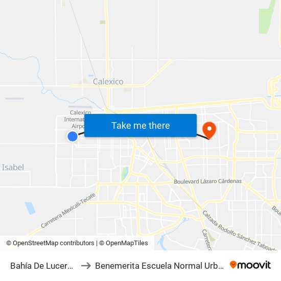 Bahía De Lucerna / Avenida Santo Tomás to Benemerita Escuela Normal Urbana Nocturna Del Estado Ing. Jose G. Valenzuela map