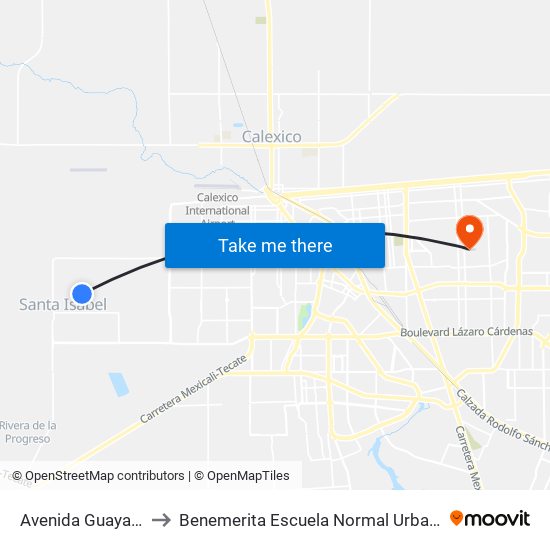 Avenida Guayaquil / Arroyo Calamajue to Benemerita Escuela Normal Urbana Nocturna Del Estado Ing. Jose G. Valenzuela map