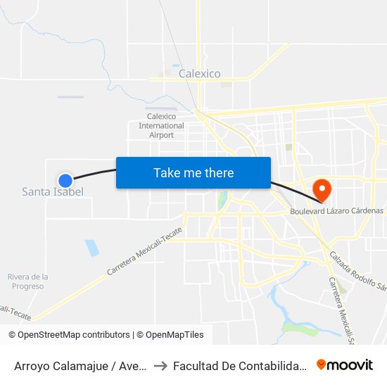 Arroyo Calamajue / Avenida El Portezuelo to Facultad De Contabilidad Y Administracion map