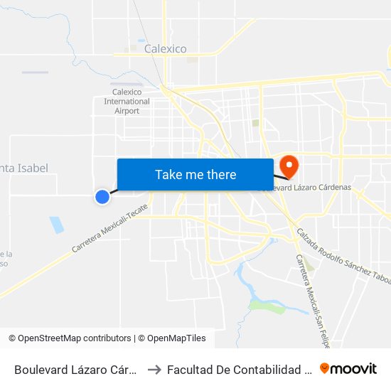 Boulevard Lázaro Cárdenas / Río Nilo to Facultad De Contabilidad Y Administracion map