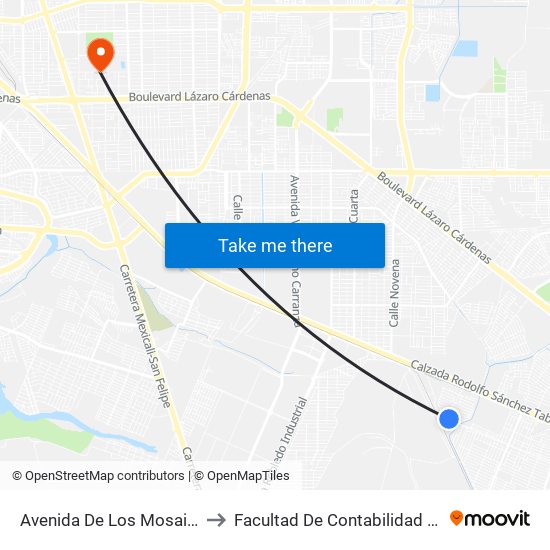 Avenida De Los Mosaicos / Huiquiño to Facultad De Contabilidad Y Administracion map