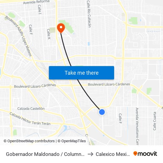 Gobernador Maldonado / Columnistas to Calexico Mexicali map
