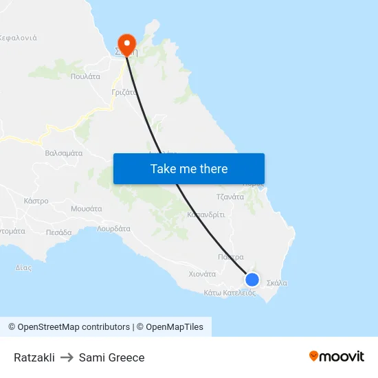 Ratzakli to Sami Greece map