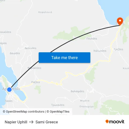 Napier Uphill to Sami Greece map