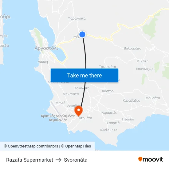 Razata Supermarket to Svoronáta map