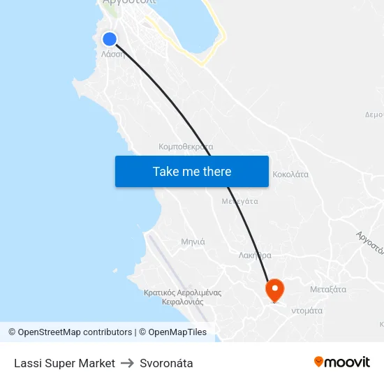 Lassi Super Market to Svoronáta map