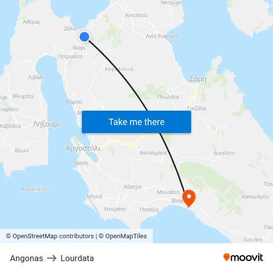 Angonas to Lourdata map