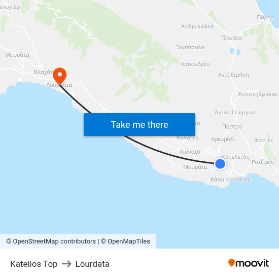 Katelios Top to Lourdata map