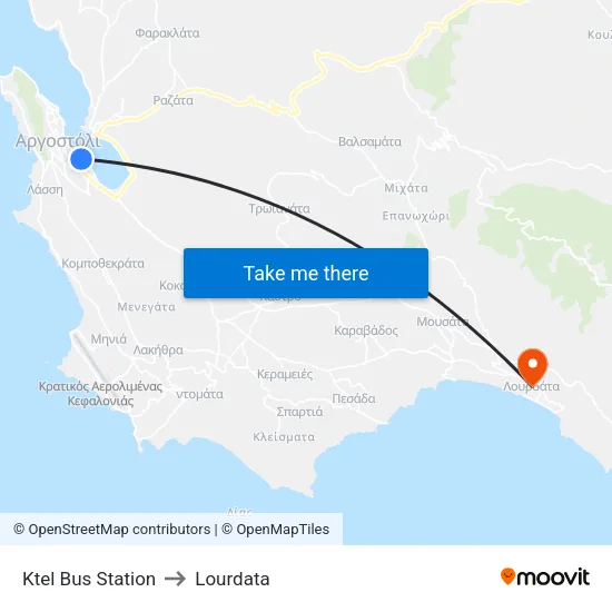 Ktel Bus Station to Lourdata map