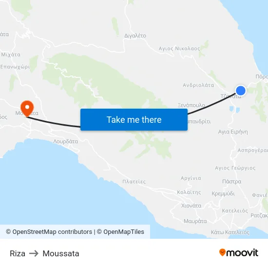 Riza to Moussata map