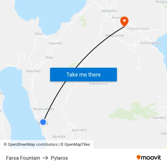 Farsa Fountain to Pylaros map