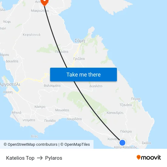 Katelios Top to Pylaros map