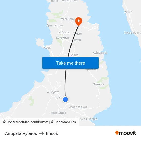Antipata Pylaros to Erisos map