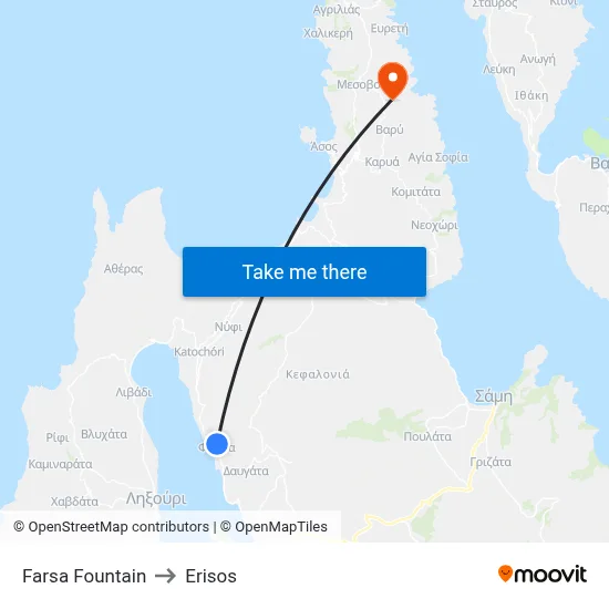 Farsa Fountain to Erisos map