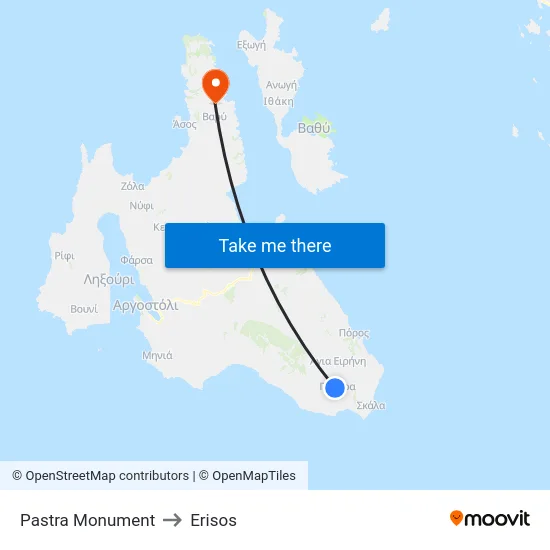 Pastra Monument to Erisos map