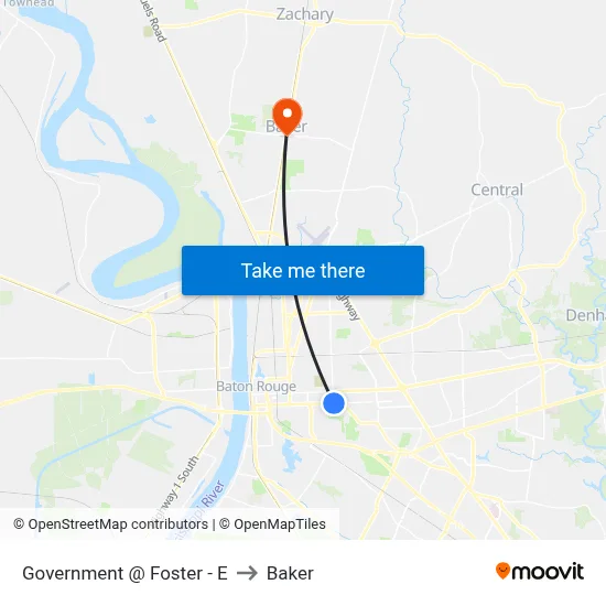 Government @ Foster - E to Baker map