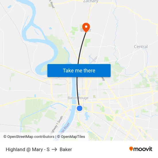 Highland @ Mary - S to Baker map
