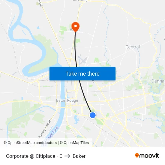 Corporate @ Citiplace - E to Baker map