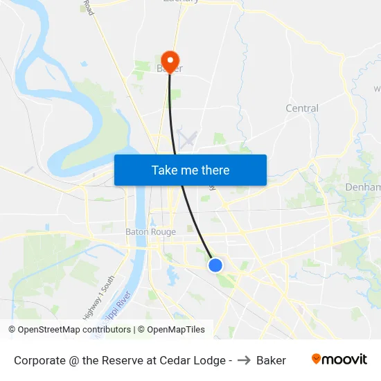 Corporate @ the Reserve at Cedar Lodge - to Baker map