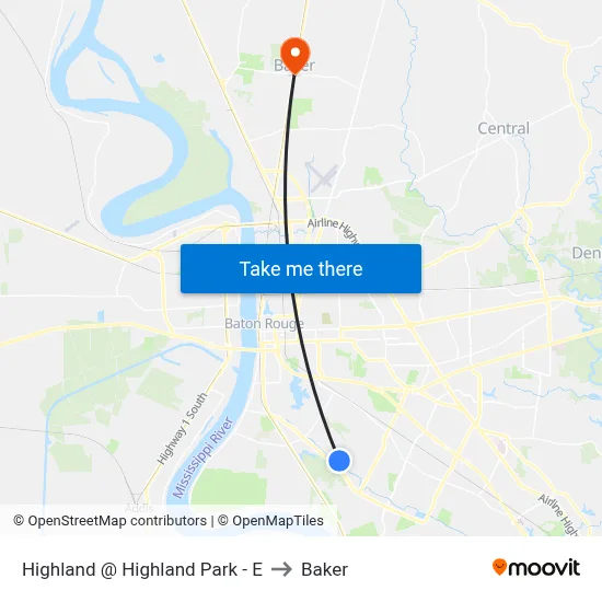 Highland @ Highland Park - E to Baker map