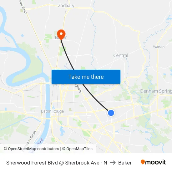 Sherwood Forest Blvd @ Sherbrook Ave - N to Baker map