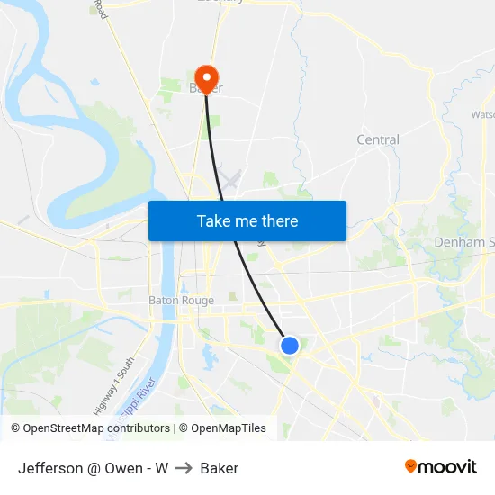 Jefferson @ Owen - W to Baker map