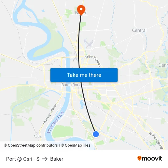 Port @ Gsri - S to Baker map