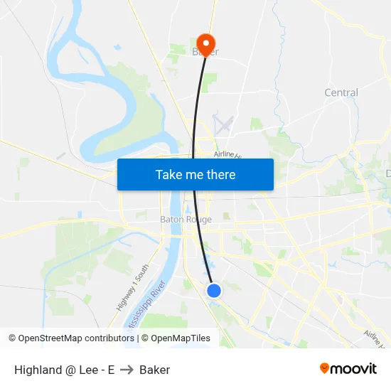 Highland @ Lee - E to Baker map