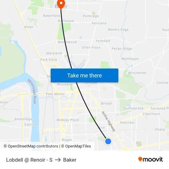 Lobdell @ Renoir - S to Baker map