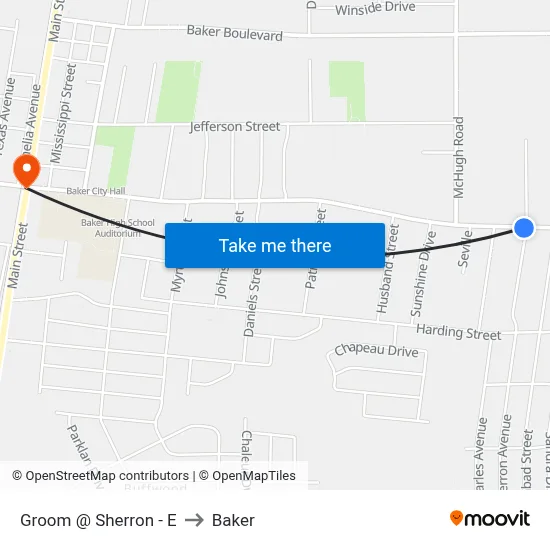 Groom @ Sherron - E to Baker map