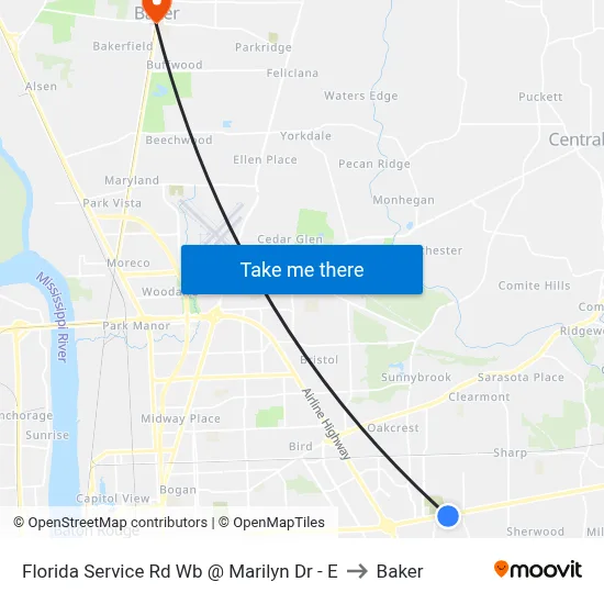 Florida Service Rd Wb @ Marilyn Dr - E to Baker map