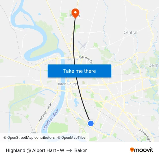 Highland @ Albert Hart - W to Baker map