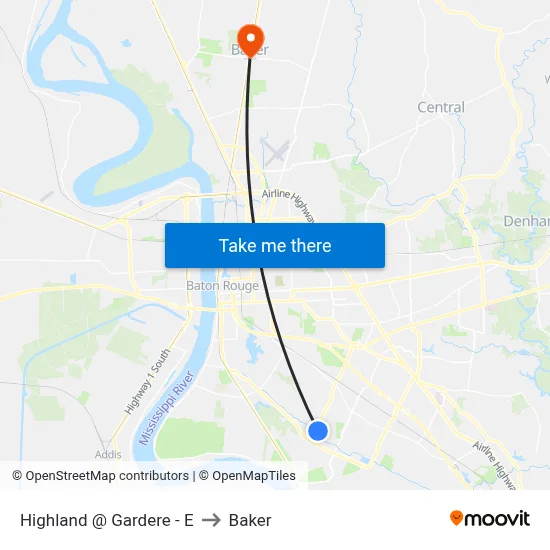 Highland @ Gardere - E to Baker map