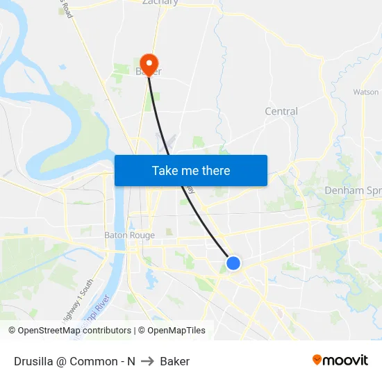 Drusilla @ Common - N to Baker map