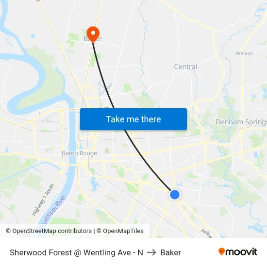 Sherwood Forest @ Wentling Ave - N to Baker map