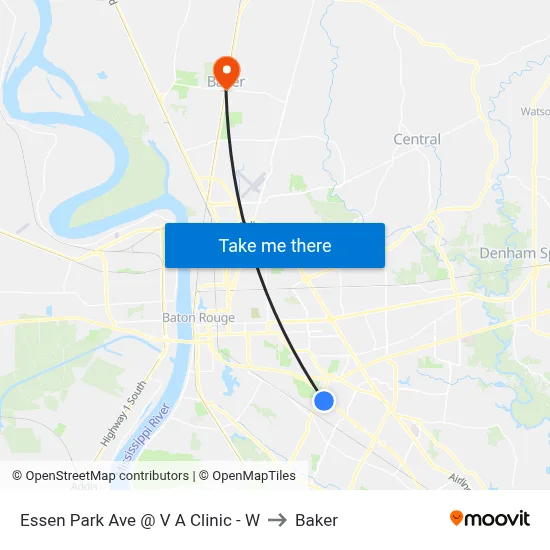 Essen Park Ave @ V A Clinic - W to Baker map